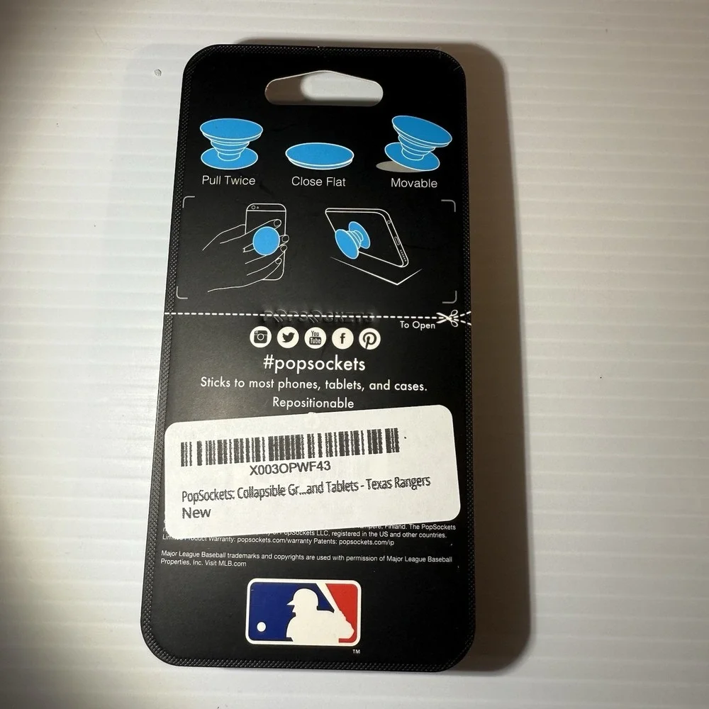 PopSockets: Collapsible Grip & Stand for Phones and Tablets - Texas Rangers